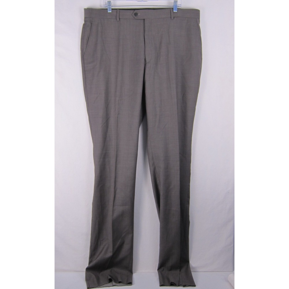 Louis by Louis Feraud 100% Wool Grey Suit Trousers NWT 42W Unhemmed MSRP $495